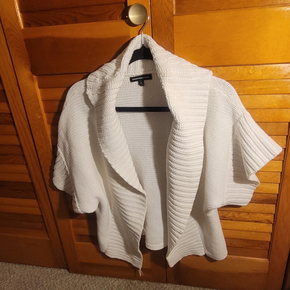 EXPRESS BRAND Women's White Open-Front Sweater